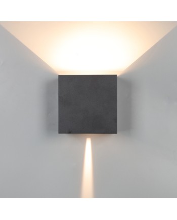DAVOS XL* APLIQUE EXTERIOR LED* 2*10W 3000K NEGRO ARENADO